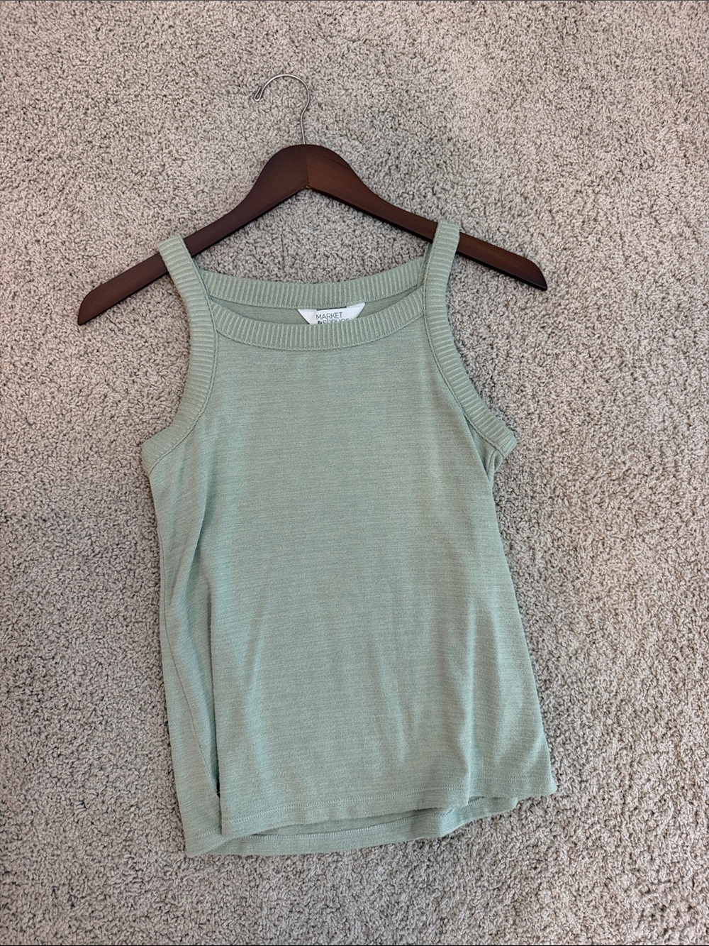 Market & Spruce Light Sage Knit Tank